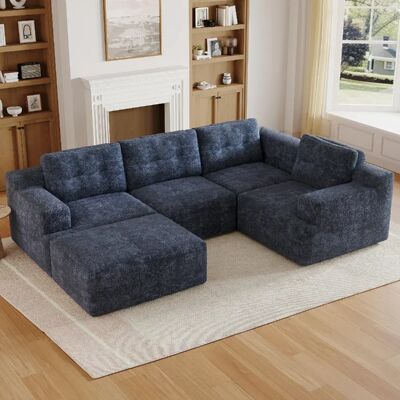 lemonbest Canapé modulable combinable bleu, 252×180×82 cm - Publicité lemonbest Canapé modulable combinable bleu, 252×180×82 cm - Publicité