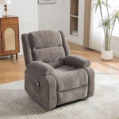 lemonbest Fauteuil de relaxation électrique gris chenille, massage+chaleur - Publicité lemonbest Fauteuil de relaxation électrique gris chenille, massage+chaleur - Publicité