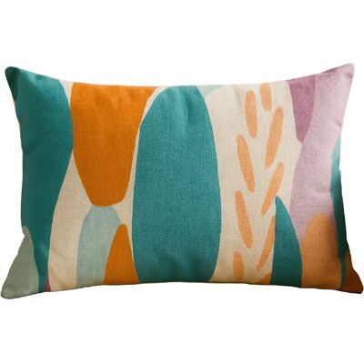 Les Ateliers du Linge Coussin imprimé 100%coton poppy - Publicité Les Ateliers du Linge Coussin imprimé 100%coton poppy - Publicité