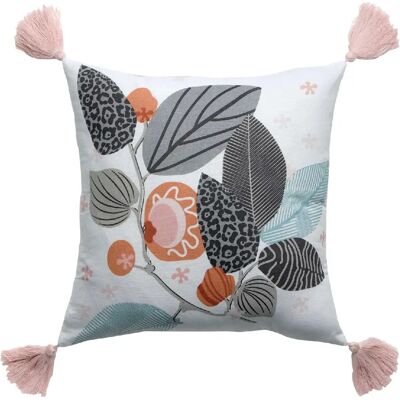 Les ateliers du linge Imprime Yona - 40x40 cm - Blanc - Publicité Les ateliers du linge Imprime Yona - 40x40 cm - Blanc - Publicité