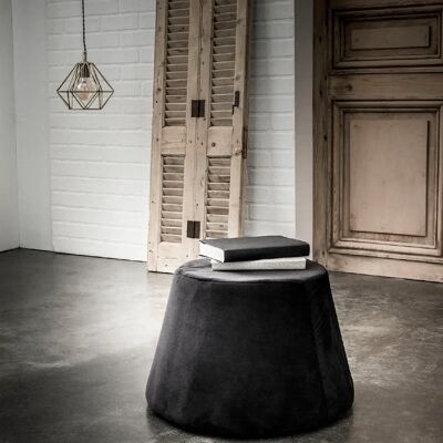 Home Collection Pouf conique noir 100%polyester - Publicité Home Collection Pouf conique noir 100%polyester - Publicité