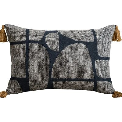 Les Ateliers du Linge Coussin imprimé polycoton nobaly réversible déhoussable - Publicité Les Ateliers du Linge Coussin imprimé polycoton nobaly réversible déhoussable - Publicité