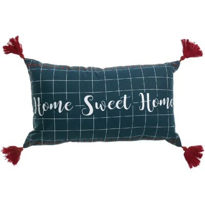 Les Ateliers du Linge Coussin imprimé en polycoton sweet home - Publicité Les Ateliers du Linge Coussin imprimé en polycoton sweet home - Publicité