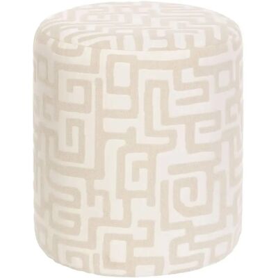 ATMOSPHERA Pouf Rond Moderniste Delor 40cm Blanc - Publicité ATMOSPHERA Pouf Rond Moderniste Delor 40cm Blanc - Publicité
