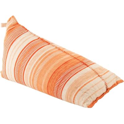 Paris Prix Pouf en Coton Poire 150cm Écru & Orange - Publicité Paris Prix Pouf en Coton Poire 150cm Écru & Orange - Publicité