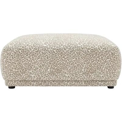 Casanova Pouf en tissu imprimé animalier Beige 102x83x46 - Publicité Casanova Pouf en tissu imprimé animalier Beige 102x83x46 - Publicité