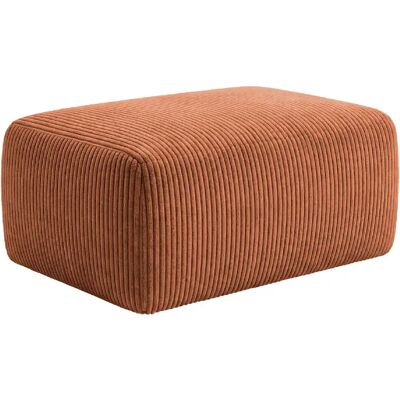 Casanova Pouf en petit velours côtelé Terracotta 100x68x42 - Publicité Casanova Pouf en petit velours côtelé Terracotta 100x68x42 - Publicité