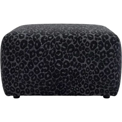 Casanova Pouf en tissu imprimé animalier Noir 74x74x41 - Publicité Casanova Pouf en tissu imprimé animalier Noir 74x74x41 - Publicité