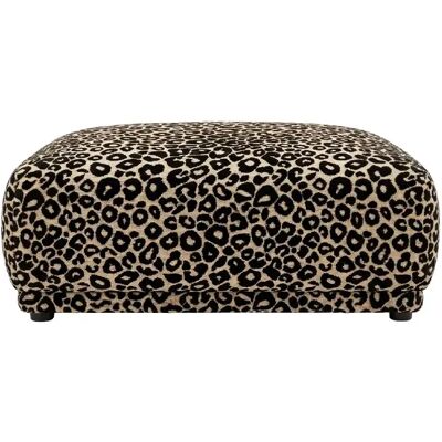 Casanova Pouf en tissu imprimé animalier Café 102x83x46 - Publicité Casanova Pouf en tissu imprimé animalier Café 102x83x46 - Publicité
