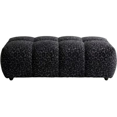 Casanova Pouf en tissu imprimé animalier Noir 120x60x40 - Publicité Casanova Pouf en tissu imprimé animalier Noir 120x60x40 - Publicité