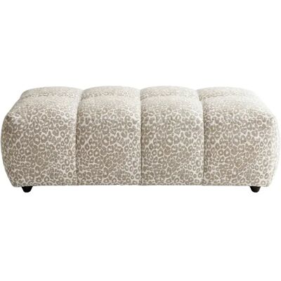 Casanova Pouf en tissu imprimé animalier Beige 120x60x40 - Publicité Casanova Pouf en tissu imprimé animalier Beige 120x60x40 - Publicité