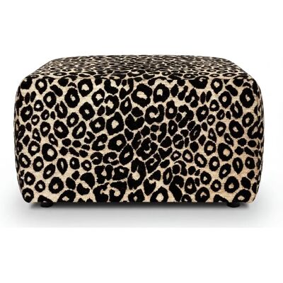 Casanova Pouf en tissu imprimé animalier Café 74x74x41 - Publicité Casanova Pouf en tissu imprimé animalier Café 74x74x41 - Publicité
