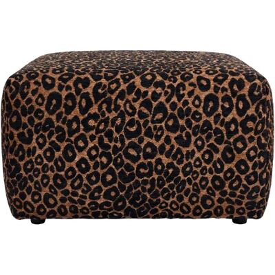Casanova Pouf en tissu imprimé animalier Terracotta 74x74x41 - Publicité Casanova Pouf en tissu imprimé animalier Terracotta 74x74x41 - Publicité