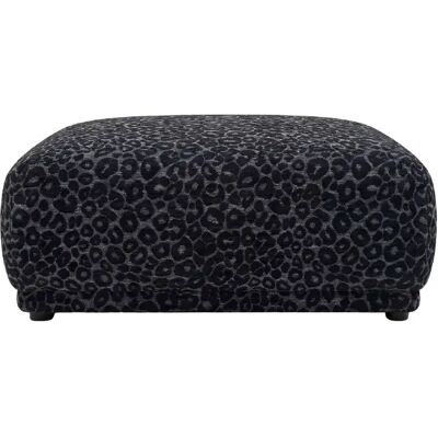 Casanova Pouf en tissu imprimé animalier Noir 102x83x46 - Publicité Casanova Pouf en tissu imprimé animalier Noir 102x83x46 - Publicité