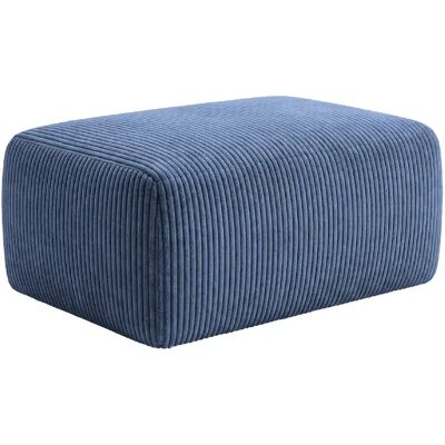 Casanova Pouf en petit velours côtelé Bleu 100x68x42 - Publicité Casanova Pouf en petit velours côtelé Bleu 100x68x42 - Publicité