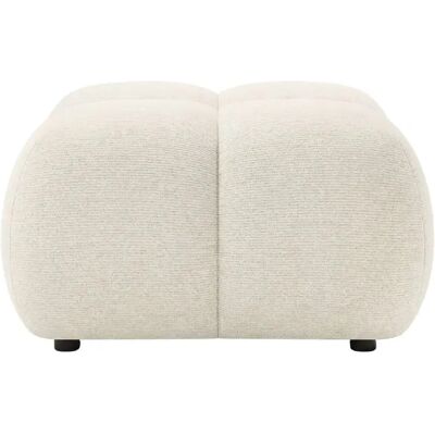 Casanova Pouf en tissu chenille Beige 72x72x43.5 - Publicité Casanova Pouf en tissu chenille Beige 72x72x43.5 - Publicité