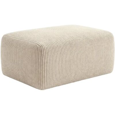Casanova Pouf en petit velours côtelé Beige 100x68x42 - Publicité Casanova Pouf en petit velours côtelé Beige 100x68x42 - Publicité