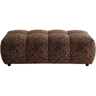 Casanova Pouf en tissu imprimé animalier Terracotta 120x60x40 - Publicité Casanova Pouf en tissu imprimé animalier Terracotta 120x60x40 - Publicité