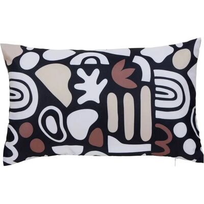 ATMOSPHERA Housse de Coussin Extérieur Nolan 30x50cm Noir - Publicité ATMOSPHERA Housse de Coussin Extérieur Nolan 30x50cm Noir - Publicité