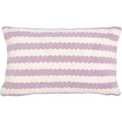 ATMOSPHERA Coussin Déco Rayé Poolside 38x58cm Lilas - Publicité ATMOSPHERA Coussin Déco Rayé Poolside 38x58cm Lilas - Publicité