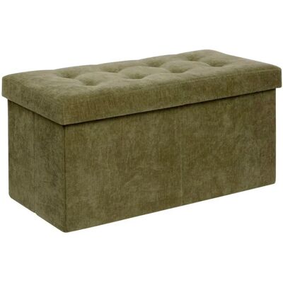 ATMOSPHERA Banquette Pliable Velours Lysandre 76cm Kaki - Publicité ATMOSPHERA Banquette Pliable Velours Lysandre 76cm Kaki - Publicité