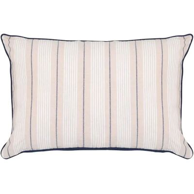 ATMOSPHERA Coussin Déco à Rayures Groove 38x58cm Bleu - Publicité ATMOSPHERA Coussin Déco à Rayures Groove 38x58cm Bleu - Publicité