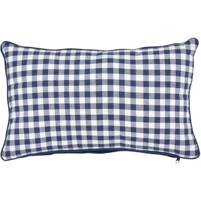 ATMOSPHERA Coussin Déco Imprimé Vichy Groove 30x50cm Bleu - Publicité ATMOSPHERA Coussin Déco Imprimé Vichy Groove 30x50cm Bleu - Publicité