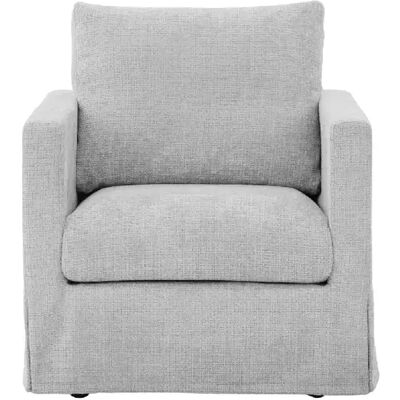 Casanova Fauteuil tissu chenille déhoussable Gris clair - Publicité Casanova Fauteuil tissu chenille déhoussable Gris clair - Publicité