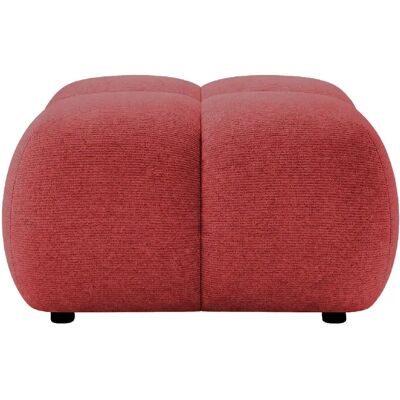 Casanova Pouf en tissu chenille Rouge 72x72x43.5 - Publicité Casanova Pouf en tissu chenille Rouge 72x72x43.5 - Publicité