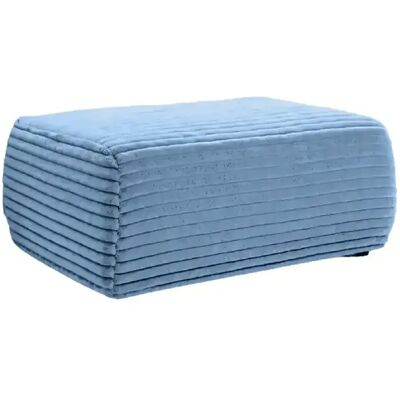 Casanova Pouf en gros velours côtelé Bleu clair 100x68x42 - Publicité Casanova Pouf en gros velours côtelé Bleu clair 100x68x42 - Publicité