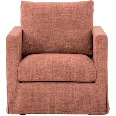 Casanova Fauteuil tissu chenille déhoussable Terracotta - Publicité Casanova Fauteuil tissu chenille déhoussable Terracotta - Publicité