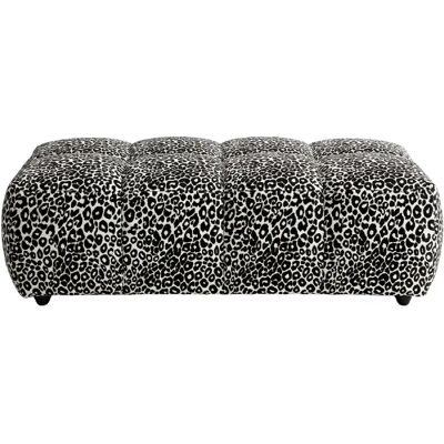 Casanova Pouf en tissu imprimé animalier Blanc 120x60x40 - Publicité Casanova Pouf en tissu imprimé animalier Blanc 120x60x40 - Publicité