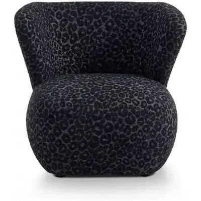 Casanova Fauteuil tissu imprimé animalier Noir - Publicité Casanova Fauteuil tissu imprimé animalier Noir - Publicité