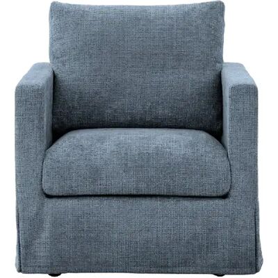 Casanova Fauteuil tissu chenille déhoussable Bleu - Publicité Casanova Fauteuil tissu chenille déhoussable Bleu - Publicité