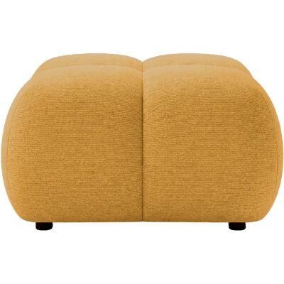 Casanova Pouf en tissu chenille Moutarde 72x72x43.5 - Publicité Casanova Pouf en tissu chenille Moutarde 72x72x43.5 - Publicité