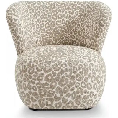 Casanova Fauteuil tissu imprimé animalier Beige - Publicité Casanova Fauteuil tissu imprimé animalier Beige - Publicité