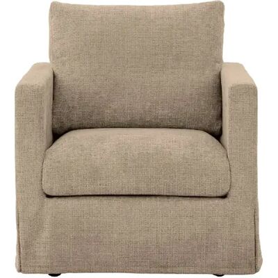 Casanova Fauteuil tissu chenille déhoussable Café - Publicité Casanova Fauteuil tissu chenille déhoussable Café - Publicité