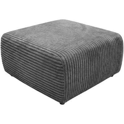 Casanova Pouf en gros velours côtelé Gris foncé 96x87x44 - Publicité Casanova Pouf en gros velours côtelé Gris foncé 96x87x44 - Publicité