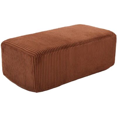 STILVORA Fauteuil 147/110/67 cm orange en velours côtelé avec repose-pieds - Publicité STILVORA Fauteuil 147/110/67 cm orange en velours côtelé avec repose-pieds - Publicité