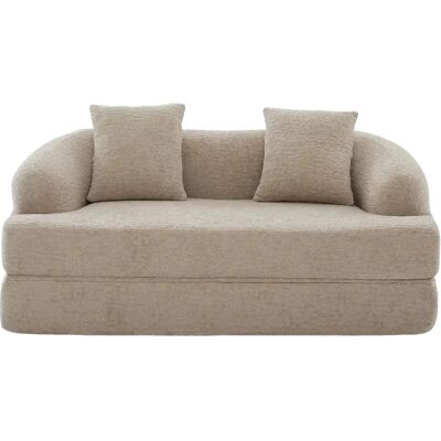 STILVORA Canapé convertible 157/84/65 cm kaki en chenille sans montage - Publicité STILVORA Canapé convertible 157/84/65 cm kaki en chenille sans montage - Publicité
