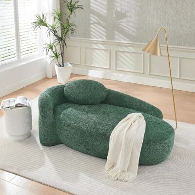 MIVRAY Canapé Compressé 1 place 170x96x62 cm avec coussins, design arrondi, en Tissu, vert - Publicité MIVRAY Canapé Compressé 1 place 170x96x62 cm avec coussins, design arrondi, en Tissu, vert - Publicité