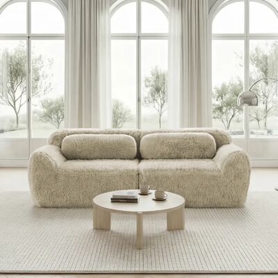 MIVRAY Canapé Modulable 2 Places 204x104x73 Cm Avec Coussins, Sans Montage, En Tissu, Kaki Clair - Publicité MIVRAY Canapé Modulable 2 Places 204x104x73 Cm Avec Coussins, Sans Montage, En Tissu, Kaki Clair - Publicité