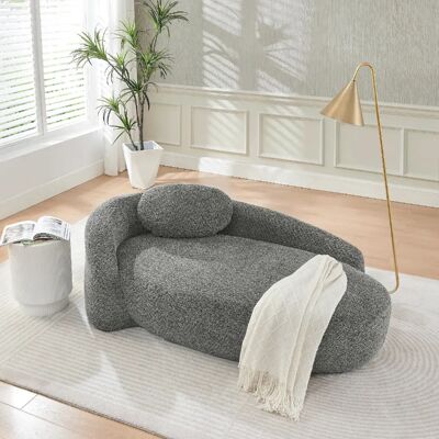 MIVRAY Canapé Compressé 1 place 170x96x62 cm avec coussins, design arrondi, Tissu, Gris foncé - Publicité MIVRAY Canapé Compressé 1 place 170x96x62 cm avec coussins, design arrondi, Tissu, Gris foncé - Publicité