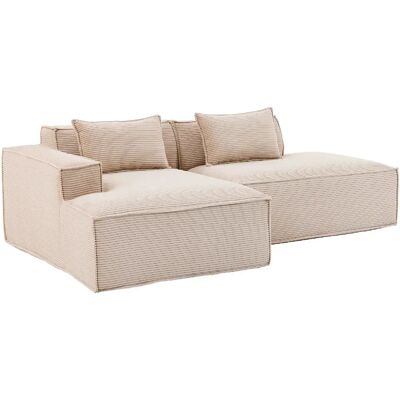 STILVORA Canapé 235 cm kaki en polyester rembourré au tissu facile d’entretien - Publicité STILVORA Canapé 235 cm kaki en polyester rembourré au tissu facile d’entretien - Publicité