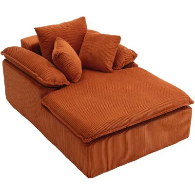 STILVORA Canapé relax 177/122/92 cm orange en velours côtelé sans montage - Publicité STILVORA Canapé relax 177/122/92 cm orange en velours côtelé sans montage - Publicité