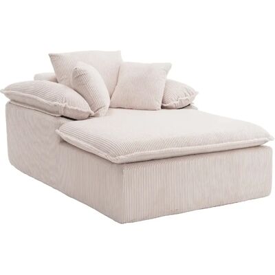 STILVORA Canapé relax 177/122/92 cm blanc en velours côtelé sans montage - Publicité STILVORA Canapé relax 177/122/92 cm blanc en velours côtelé sans montage - Publicité