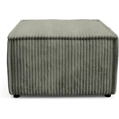 Casanova Pouf en gros velours côtelé Vert 76x76x41 - Publicité Casanova Pouf en gros velours côtelé Vert 76x76x41 - Publicité