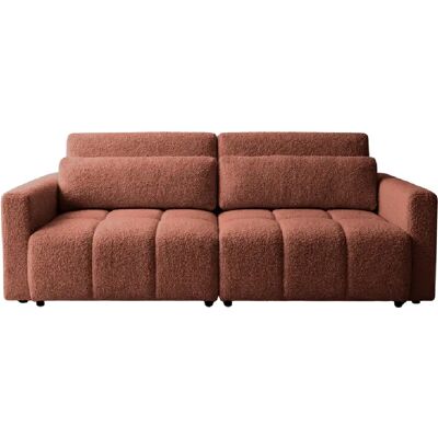 Casanova Canapé amovible convertible tissu bouclette 3 places Terracotta - Publicité Casanova Canapé amovible convertible tissu bouclette 3 places Terracotta - Publicité