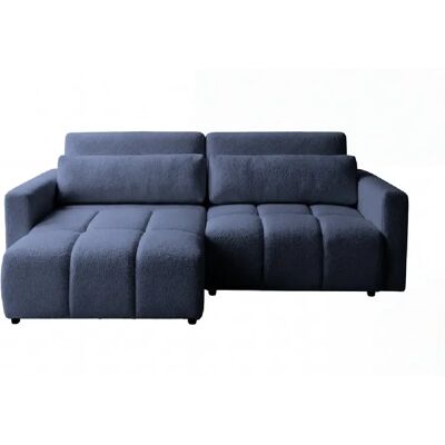 Casanova Canapé amovible convertible tissu texturé 3 places Bleu - Publicité Casanova Canapé amovible convertible tissu texturé 3 places Bleu - Publicité