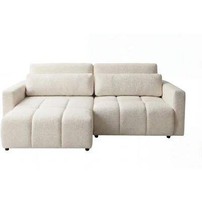 Casanova Canapé amovible convertible tissu texturé 3 places Beige - Publicité Casanova Canapé amovible convertible tissu texturé 3 places Beige - Publicité